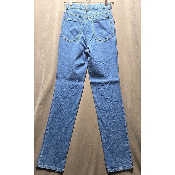 Vintage Cache Womens High Rise Straight Leg Lace Buttom Accent Denim Jeans Rare - Picture 7 of 11